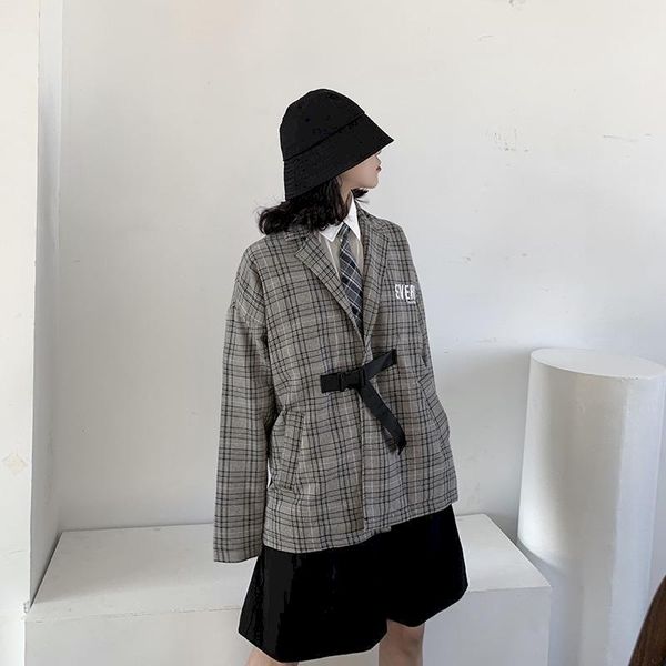 women's suits & blazers plaid blazer jacket for women 2021 streetwear fashion clothing japanese teenage girls oversized embroidered, White;black
women's suits & blazers plaid blazer jacket for women 2021 streetwear fashion clothing japanese teenage girls oversized embroidered, White;black