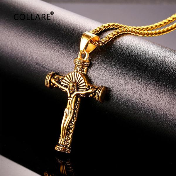 pendant necklaces collare jesus cross gold crucifix necklace men women christian jewelry hip hop p017, Silver
pendant necklaces collare jesus cross gold crucifix necklace men women christian jewelry hip hop p017, Silver