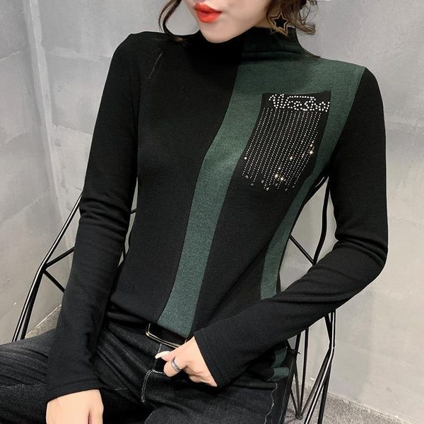 fashion european clothes shiny tees color blocking diamonds t-shirt women 2021 autumn winter bottoming shirt t9n713, White
fashion european clothes shiny tees color blocking diamonds t-shirt women 2021 autumn winter bottoming shirt t9n713, White