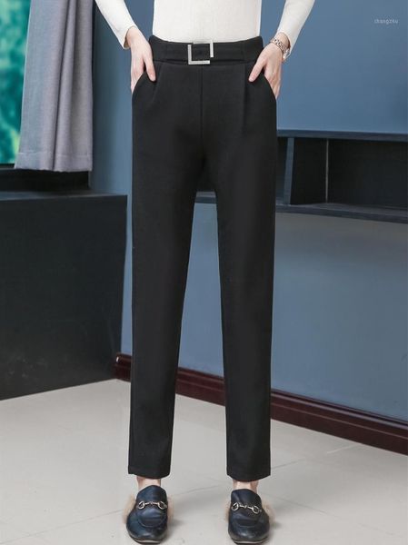 women's pants & capris womens black grey formal harem for women office work female fashion casual long suit trousers elastic waist, Black;white
women's pants & capris womens black grey formal harem for women office work female fashion casual long suit trousers elastic waist, Black;white