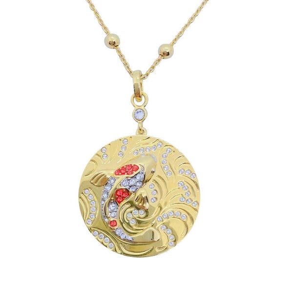 pendant necklaces swa 1:1 carp women necklace friendship turn luck elegant gold color, Silver
pendant necklaces swa 1:1 carp women necklace friendship turn luck elegant gold color, Silver