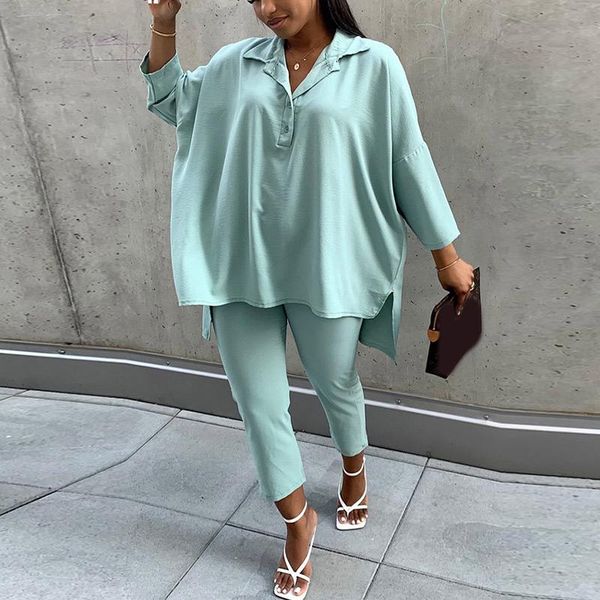 women's two piece pants loose solid basic pullover set long sleeve turn down collar tshirt and high waist ladies suit autumn trend, White
women's two piece pants loose solid basic pullover set long sleeve turn down collar tshirt and high waist ladies suit autumn trend, White
