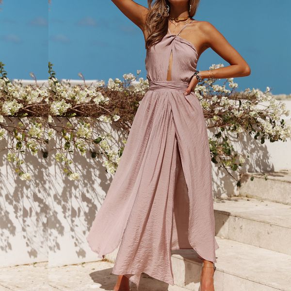 new women's backless side split maxi summer ladies waist lace up party vestidos 2021 2dh0, Black;gray
new women's backless side split maxi summer ladies waist lace up party vestidos 2021 2dh0, Black;gray