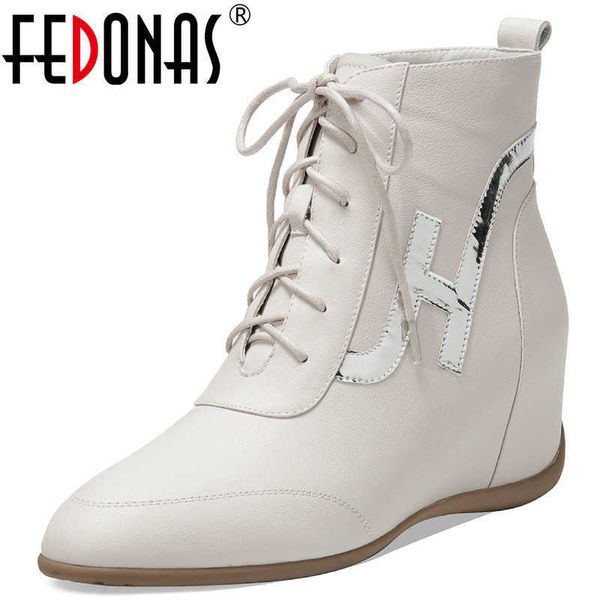 genuine leather booties female women shoes height increasing cross tied winter woman casual working ankle boots 210528, Black
genuine leather booties female women shoes height increasing cross tied winter woman casual working ankle boots 210528, Black