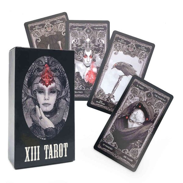 xiii dark tarrot oracles cards english version based deck playing toy divination fortune board game astrology 
xiii dark tarrot oracles cards english version based deck playing toy divination fortune board game astrology