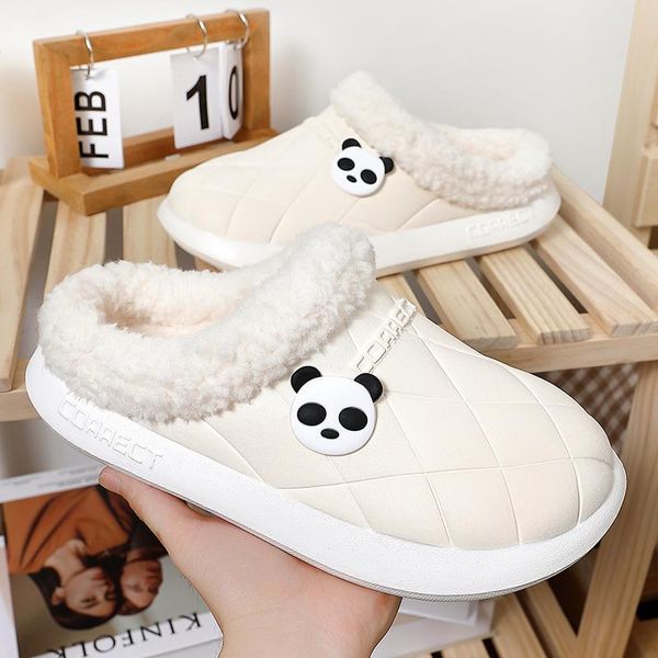 slippers waterproof cartoon animal winter warm women men indoor plush house platform thick furry slides couples shoes, Black
slippers waterproof cartoon animal winter warm women men indoor plush house platform thick furry slides couples shoes, Black