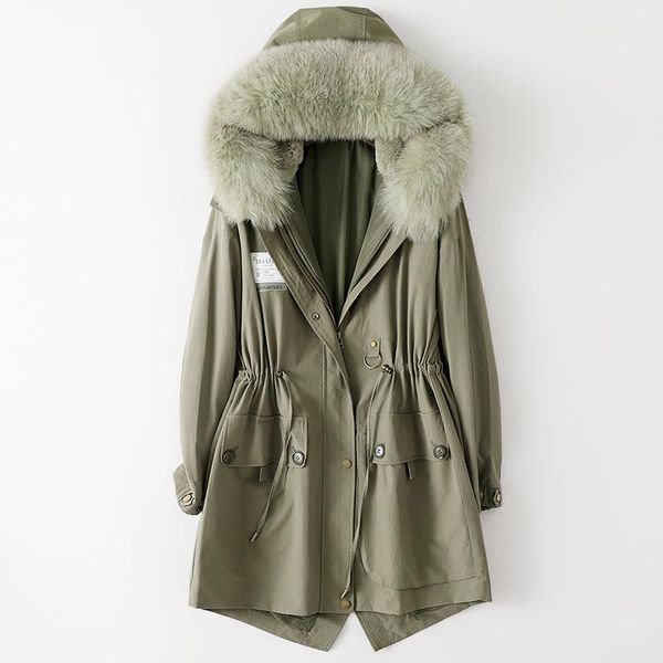 women's fur & faux thick real inner liner collar pie overcomes female autumn winter hooded coat long solid loose parka, Black
women's fur & faux thick real inner liner collar pie overcomes female autumn winter hooded coat long solid loose parka, Black