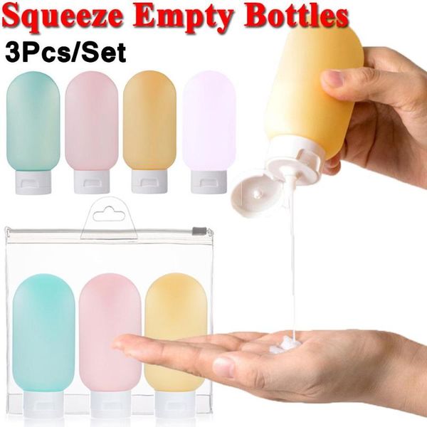 storage bottles & jars 3pcs/set empty extrusion container refillable plastic silicone transparent mini 60ml cream jar shampo
storage bottles & jars 3pcs/set empty extrusion container refillable plastic silicone transparent mini 60ml cream jar shampo