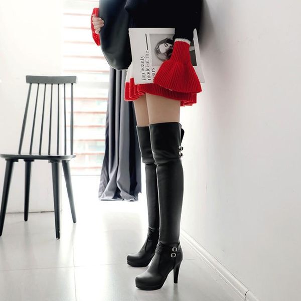boots big size 9 10 11-17 thigh high knee over the women ladies side zipper with belt buckle, Black
boots big size 9 10 11-17 thigh high knee over the women ladies side zipper with belt buckle, Black