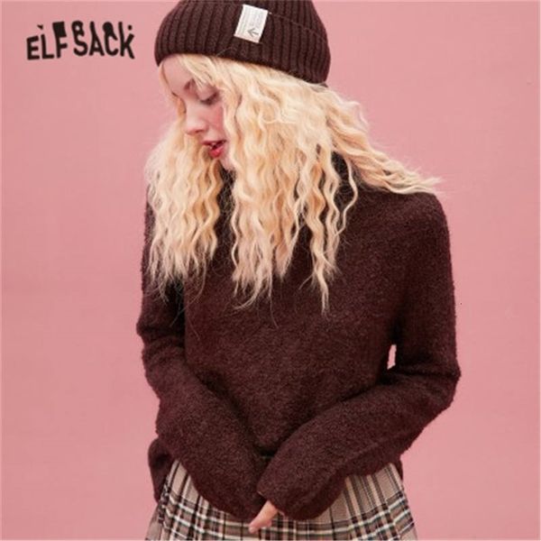 elfsack brown solid pure korean women knit pullover sweaters, autumn vintage minimalist,casual female basic daily warm 201221, White;black
elfsack brown solid pure korean women knit pullover sweaters, autumn vintage minimalist,casual female basic daily warm 201221, White;black