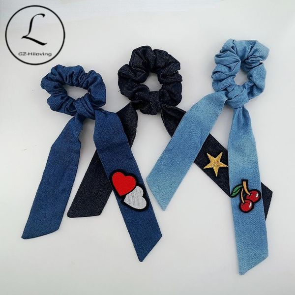 hair accessories denim tie solid color cotton elastic band women girls ponytail with applique big bow headband, Slivery;white
hair accessories denim tie solid color cotton elastic band women girls ponytail with applique big bow headband, Slivery;white