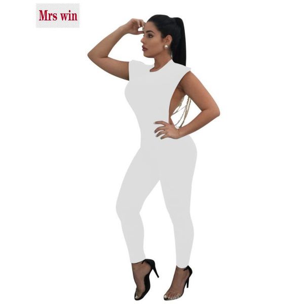 women's jumpsuits & rompers fashion jumpsuit 2021 backless pearl decoration women bodysuits o-neck sleeveless tights club party, Black;white
women's jumpsuits & rompers fashion jumpsuit 2021 backless pearl decoration women bodysuits o-neck sleeveless tights club party, Black;white