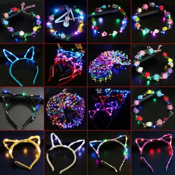 party decoration 1pcs led light luminous flower garland headband crown girls women hair wreath supplies headpiece wedding birthday
party decoration 1pcs led light luminous flower garland headband crown girls women hair wreath supplies headpiece wedding birthday