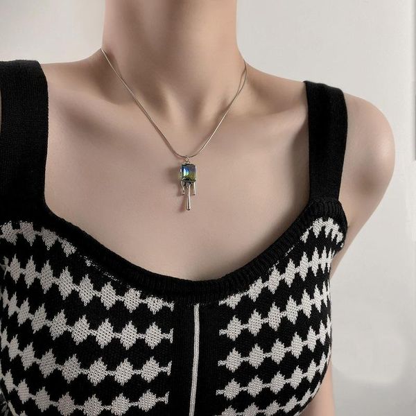 chains geometric womans necklace colorful gems necklaces woman creative clavicle chain shiny party kpop metal oorbellen, Silver
chains geometric womans necklace colorful gems necklaces woman creative clavicle chain shiny party kpop metal oorbellen, Silver
