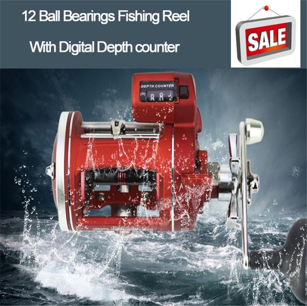 12 ball bearings fishing reel with digital display depth counter high strength baitcasting drum lure boat sea fishing whell
12 ball bearings fishing reel with digital display depth counter high strength baitcasting drum lure boat sea fishing whell