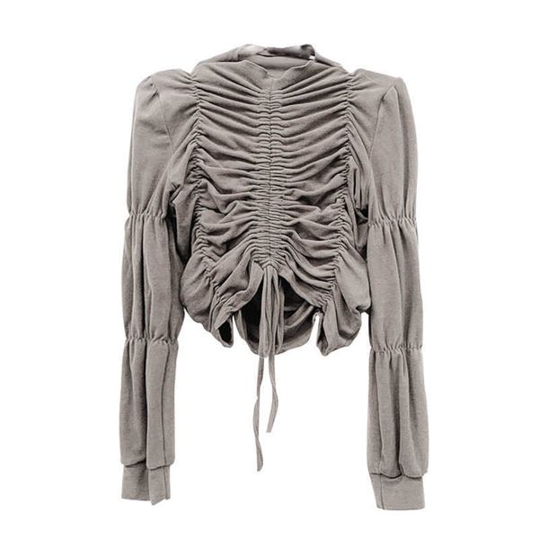 perhaps u women khaki black knitted drawstring pleated ruch long sleeve summer autumn b0538 210529, White
perhaps u women khaki black knitted drawstring pleated ruch long sleeve summer autumn b0538 210529, White