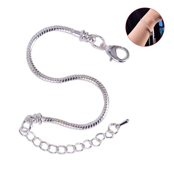 link, chain 16-20cm diy silver color love snake fit original bracelet charm bead bangles jewelry making pulseras lobster, Black
link, chain 16-20cm diy silver color love snake fit original bracelet charm bead bangles jewelry making pulseras lobster, Black