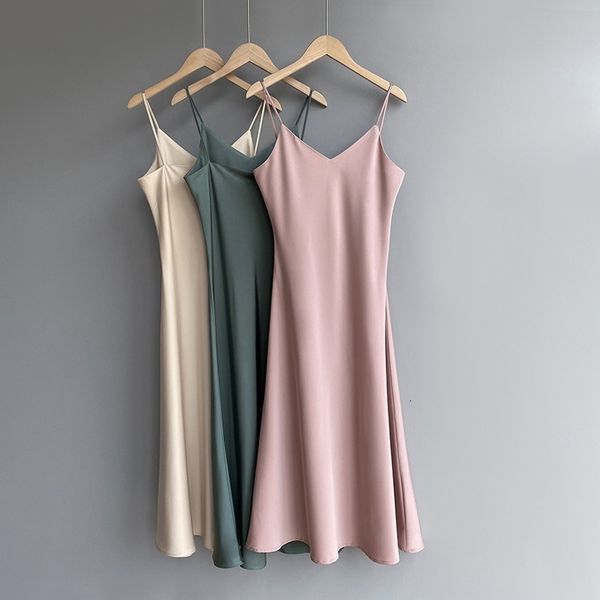 casual dresses women sleeveless long v-neck vintage satin summer solid color slim waist design vestidos nf7t, Black;gray
casual dresses women sleeveless long v-neck vintage satin summer solid color slim waist design vestidos nf7t, Black;gray