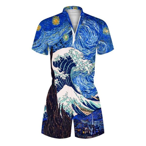 women's jumpsuits & rompers overalls women mens hawaii print casual jumpsuit male beach sets one-piece outfits zipper playsuit, Black;white
women's jumpsuits & rompers overalls women mens hawaii print casual jumpsuit male beach sets one-piece outfits zipper playsuit, Black;white