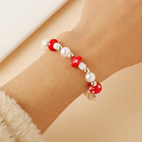 charm bracelets fashion female white pearl bracelet for women cute multicolor ceramic mushroom ladies party jewelry gifts 2021, Golden;silver
charm bracelets fashion female white pearl bracelet for women cute multicolor ceramic mushroom ladies party jewelry gifts 2021, Golden;silver
