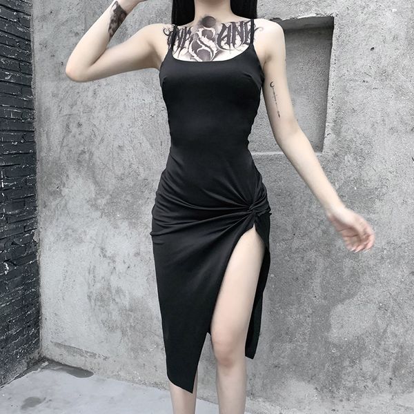 split silk dress spaghetti strap black party ruchech black casual elegant dress 2021 fashion womens clothing, Black;gray
split silk dress spaghetti strap black party ruchech black casual elegant dress 2021 fashion womens clothing, Black;gray