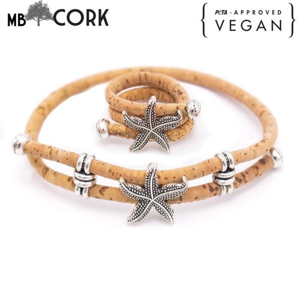 earrings & necklace natural cork handmade starfish sea star women original ring and bracelet eco materials wooden jewelry set-065, Silver
earrings & necklace natural cork handmade starfish sea star women original ring and bracelet eco materials wooden jewelry set-065, Silver