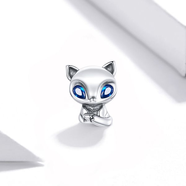 new jewelry beaded strands blue eyed fox beaded spiritual animal s925 silver accessories, Black
new jewelry beaded strands blue eyed fox beaded spiritual animal s925 silver accessories, Black
