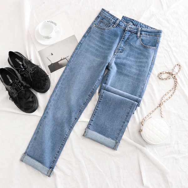 hip hop autumn straight jeans high waist 2021 new spring and slim women's pipe pants k, Blue
hip hop autumn straight jeans high waist 2021 new spring and slim women's pipe pants k, Blue