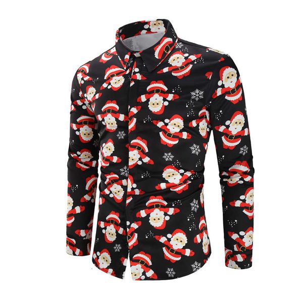 2021 new fashion black regular fit long sleeve christmas shirts casual streetwear button v-neck men clothes iph4, White;black
2021 new fashion black regular fit long sleeve christmas shirts casual streetwear button v-neck men clothes iph4, White;black