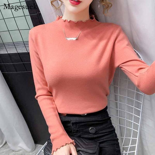 women's sweaters wave curl half-high neck knitted jumper sweater women autumn sweet solid long sleeve pullover bottoming pull femme 112, White;black
women's sweaters wave curl half-high neck knitted jumper sweater women autumn sweet solid long sleeve pullover bottoming pull femme 112, White;black