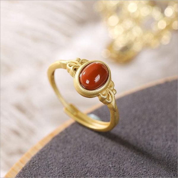 cluster rings silver inlaid natural south carnelian opening adjustable ring chinese unique ancient gold craftsmanship brand jewelry for wome, Golden;silver
cluster rings silver inlaid natural south carnelian opening adjustable ring chinese unique ancient gold craftsmanship brand jewelry for wome, Golden;silver