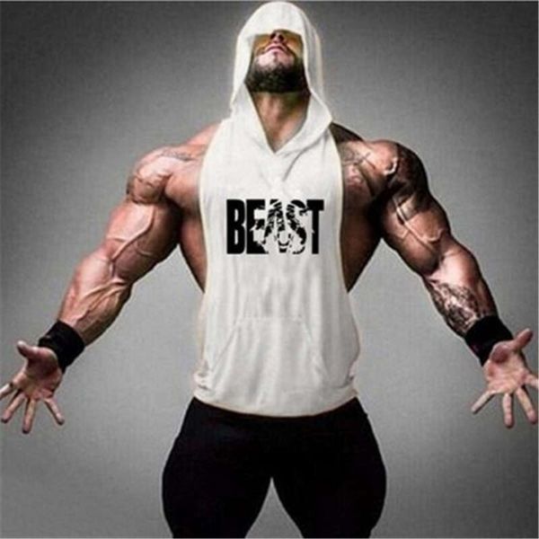 men vest muscle sports hooded vest men's casual fitness vest running breathable absorb-sweat training clothing good quality, White;black
men vest muscle sports hooded vest men's casual fitness vest running breathable absorb-sweat training clothing good quality, White;black