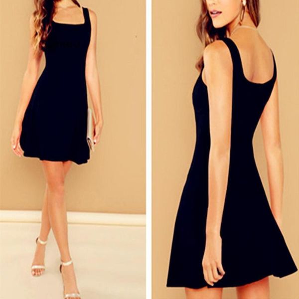 casual dresses black fit and flare solid dress elegant straps sleeveless plain a line women summer autumn zipper short, Black;gray
casual dresses black fit and flare solid dress elegant straps sleeveless plain a line women summer autumn zipper short, Black;gray