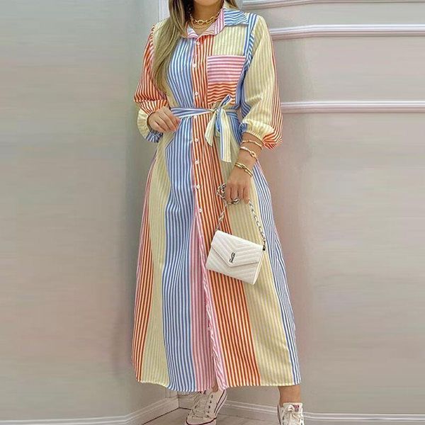 casual dresses 2021 autumn single breasted colorful patchwork women shirt dress long sleeve slit + belt, Black;gray
casual dresses 2021 autumn single breasted colorful patchwork women shirt dress long sleeve slit + belt, Black;gray