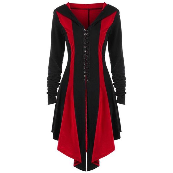 women's trench coats gothic long coat women casual fashion red streetwear lace up spring thin slim female blue hooded outerwear, Tan;black
women's trench coats gothic long coat women casual fashion red streetwear lace up spring thin slim female blue hooded outerwear, Tan;black