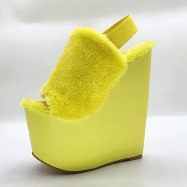 slippers minan ser shoes,elegant indoor slippers, short suede, about 10 cm platform, 20 slope heel slippers. size:34-46, Black
slippers minan ser shoes,elegant indoor slippers, short suede, about 10 cm platform, 20 slope heel slippers. size:34-46, Black
