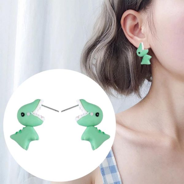 stud 1 pair fashion earrings soft pottery dinosaur cute green fine jewelry for women child girls gift, Golden;silver
stud 1 pair fashion earrings soft pottery dinosaur cute green fine jewelry for women child girls gift, Golden;silver