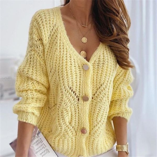 women's knits & tees women knit cardigan buttons yellow candy color hollow out v-neck female oversize sweater autumn outwear jumper, White
women's knits & tees women knit cardigan buttons yellow candy color hollow out v-neck female oversize sweater autumn outwear jumper, White