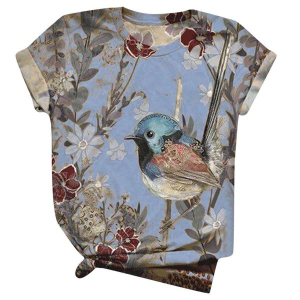women bird print short sleeve tee shirts summer o-neck casual t-shirts 2021 fashion plus size 3xl t-shirt tees mujer z0603, White
women bird print short sleeve tee shirts summer o-neck casual t-shirts 2021 fashion plus size 3xl t-shirt tees mujer z0603, White