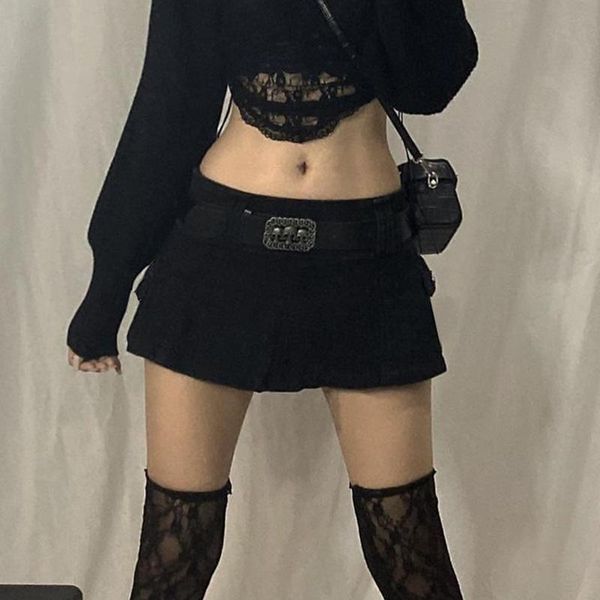 skirts 2021 summer solid personalized street girl womens women's jeans mini pleated skirt high waist streetwear, Black
skirts 2021 summer solid personalized street girl womens women's jeans mini pleated skirt high waist streetwear, Black