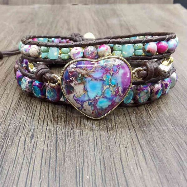 bangles bracelets special purple imperial stone 3-ring cowhide rope beaded bracelet hand woven jewelry, Black
bangles bracelets special purple imperial stone 3-ring cowhide rope beaded bracelet hand woven jewelry, Black