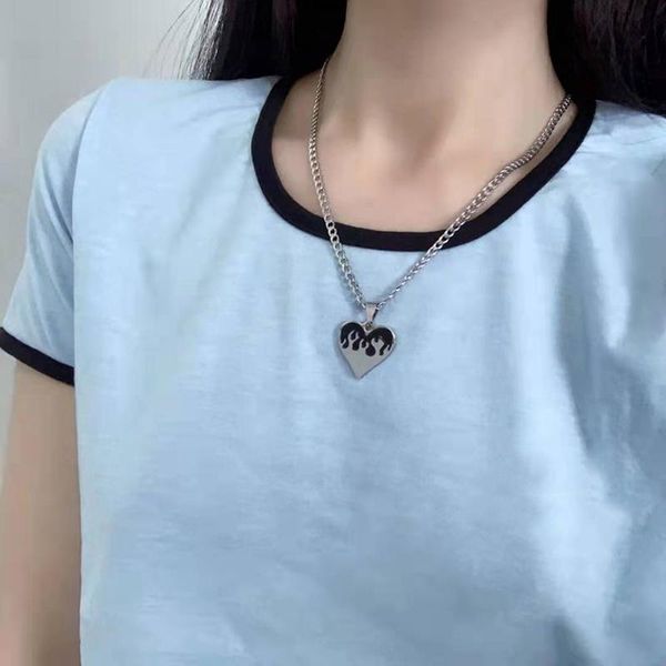 chains 2021 titanium steel couple necklace classic pendant fashion valentine's day gift choker for men women jewelry cnk002, Silver
chains 2021 titanium steel couple necklace classic pendant fashion valentine's day gift choker for men women jewelry cnk002, Silver