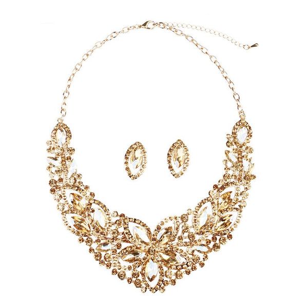 earrings & necklace fine 5 colors rhinestone elegant choke jewelry set luxury crystal earring and party, Silver
earrings & necklace fine 5 colors rhinestone elegant choke jewelry set luxury crystal earring and party, Silver