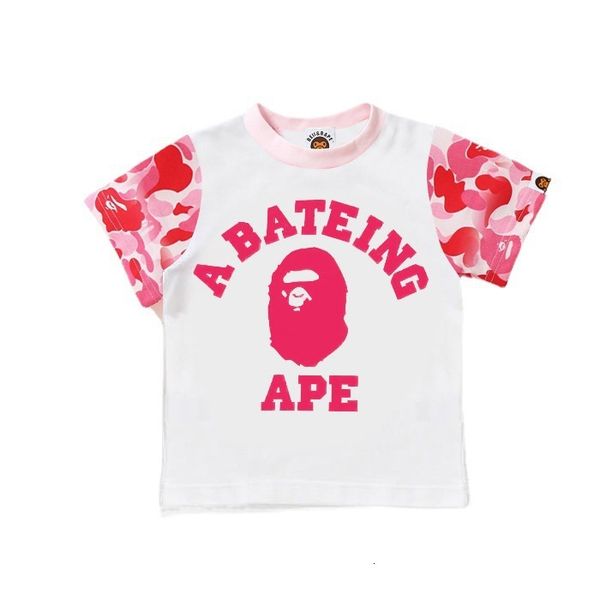 t shirt summer beii & ape children's wear round neck camouflage sleeve foreign style baby trend letter cartoon short, White
t shirt summer beii & ape children's wear round neck camouflage sleeve foreign style baby trend letter cartoon short, White