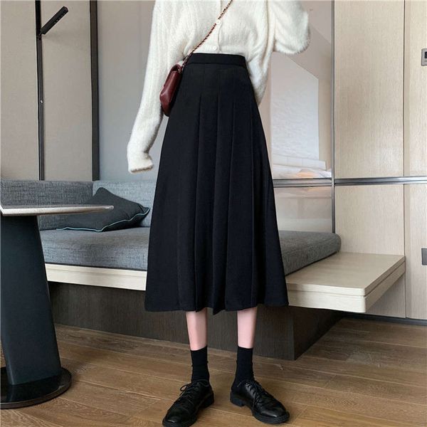 popular pleated high autumn korean winter waist 2020 a-line new mid length fashionable slim skirt hot, White;black
popular pleated high autumn korean winter waist 2020 a-line new mid length fashionable slim skirt hot, White;black