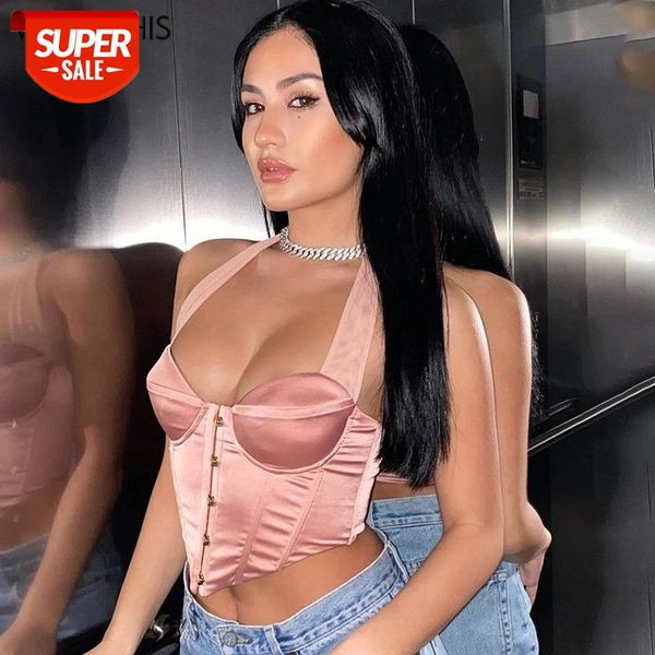 wannathis halter women satin backless bangage lace up sleeveless slim front button camis female crop rhomb pink #y169, White
wannathis halter women satin backless bangage lace up sleeveless slim front button camis female crop rhomb pink #y169, White