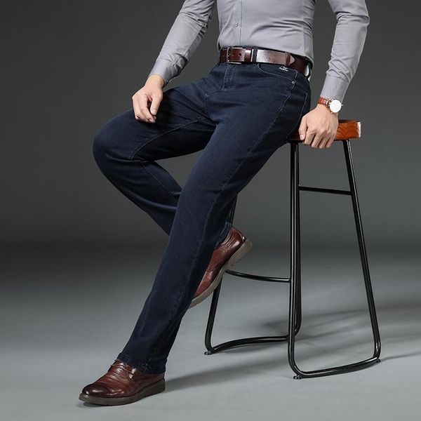 men's jeans straight fit business trousers 2021 autumn and winter casual classic embroidered denim, Blue
men's jeans straight fit business trousers 2021 autumn and winter casual classic embroidered denim, Blue