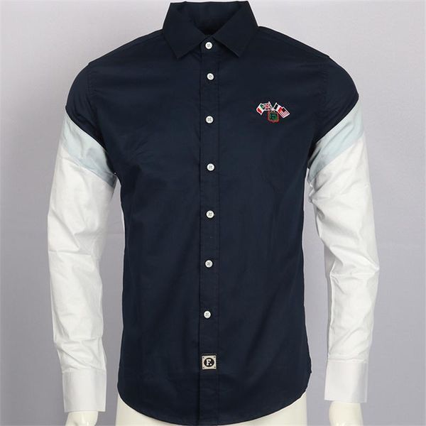 men's casual shirts embroidery f1a shirt camisa masculina men long sleeve dress cotton social hombre faconnable chemises homme, White;black
men's casual shirts embroidery f1a shirt camisa masculina men long sleeve dress cotton social hombre faconnable chemises homme, White;black