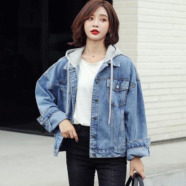 women's jackets denim jacket 2021 detachable hooded spring and autumn casual loose, Black;brown
women's jackets denim jacket 2021 detachable hooded spring and autumn casual loose, Black;brown