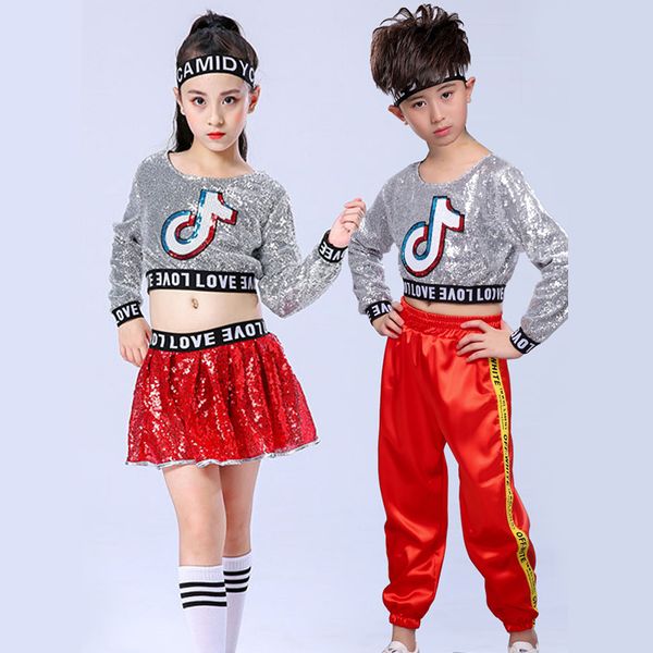 new children modern jazz dance hip hop costume boys girls sequined cheerleading performance clothes stage wear, Black;red
new children modern jazz dance hip hop costume boys girls sequined cheerleading performance clothes stage wear, Black;red